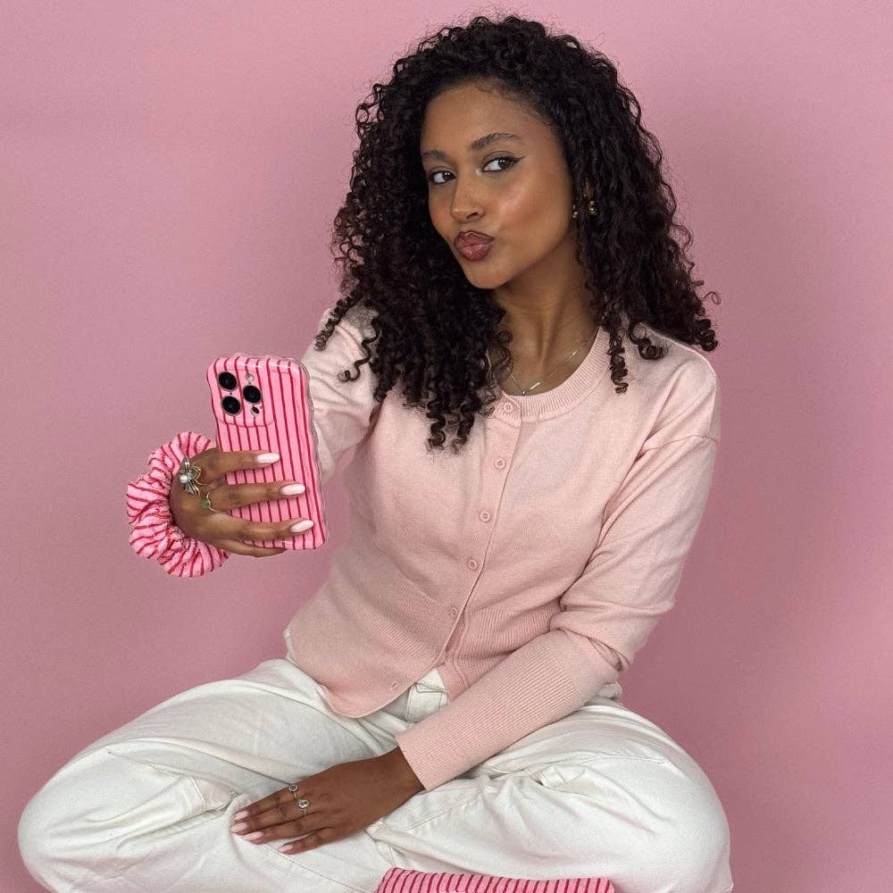 Wavy Phone Case - Cherry Stripe