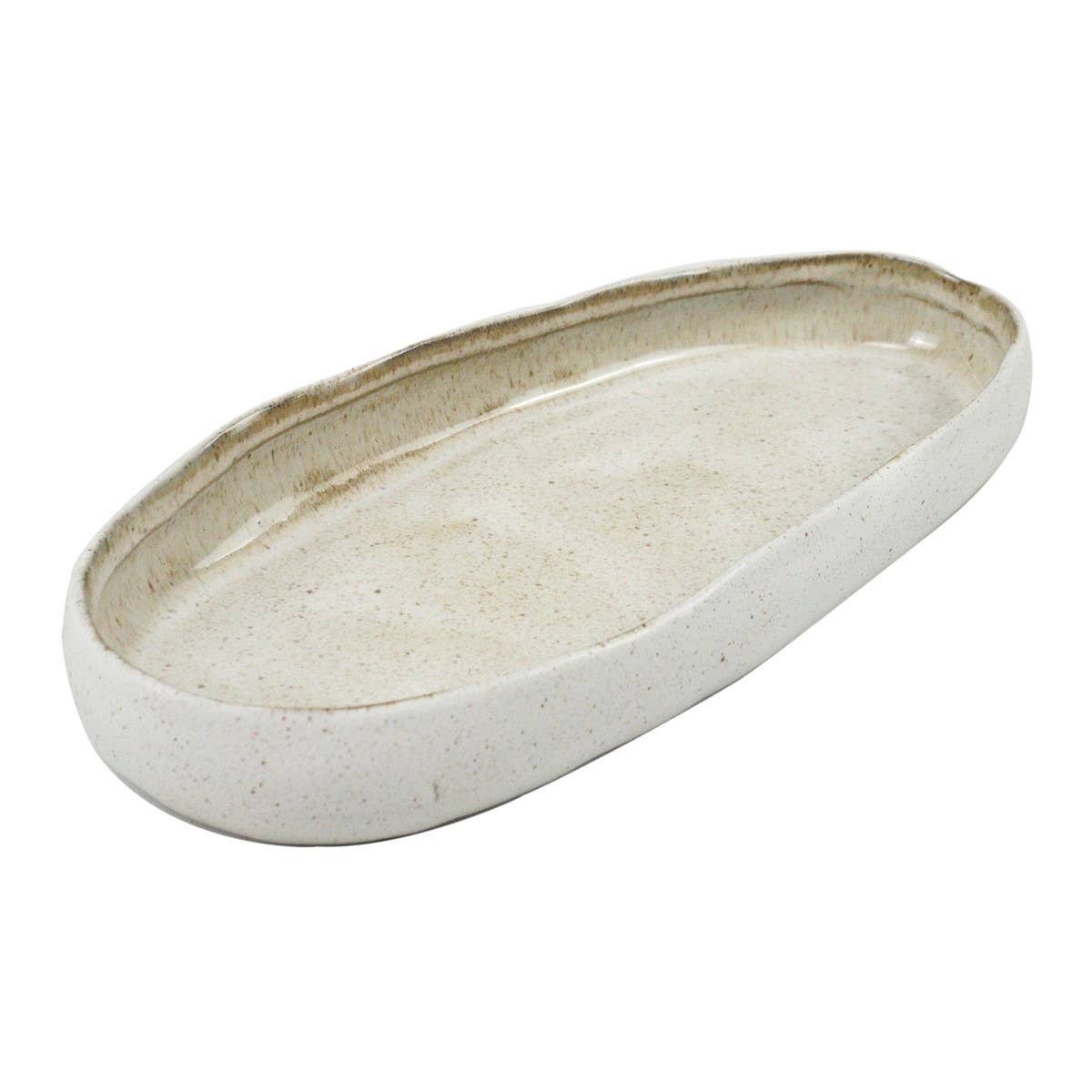 White Porcelain Plate Bohemian Style 27.5cm