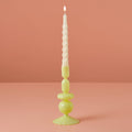 Green Glass Bubble Dinner Candle Holder