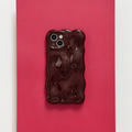 3D Bubble Phone Case - Burgundy