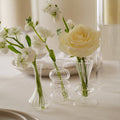 Shaped Clear Glass Bud Vase Trio