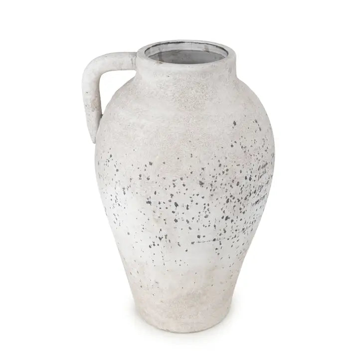 Stone Urn Vase with Handle 37cm