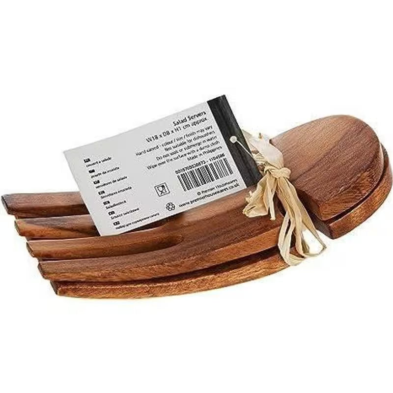 Set of 2 Kora Salad Servers Hand Shaped 18CM